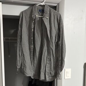 Polo by Ralph Lauren Black and White Checkered Casual Button Down Shirt